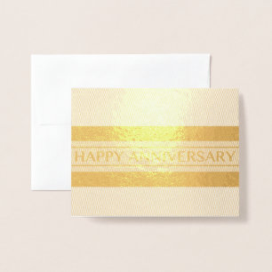 Happy Anniversary Stripe Foil Card