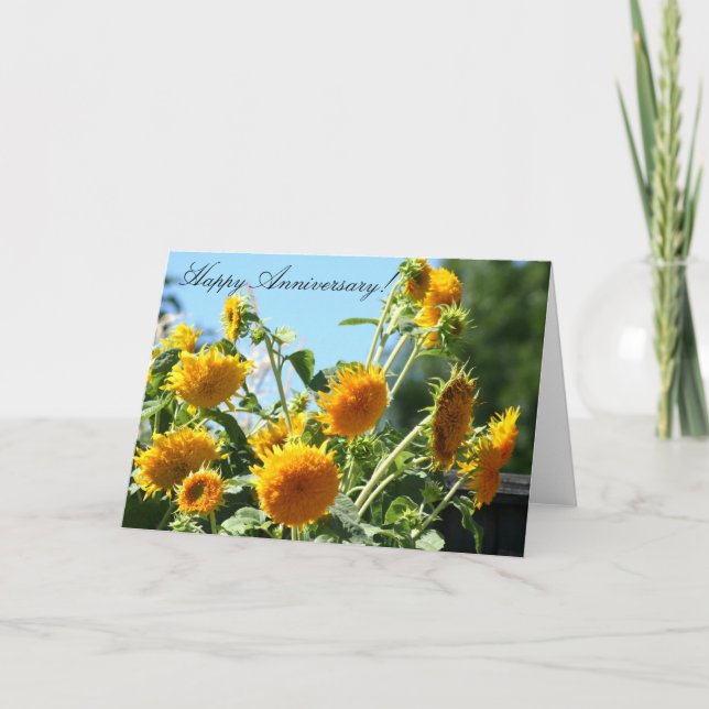 Happy Anniversary Sunflower Greeting card (Front)