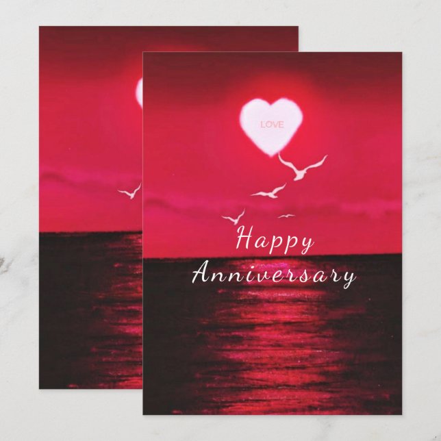 Happy Anniversary - Sunset Love (Front/Back)