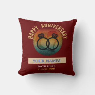happy anniversary  throw pillow