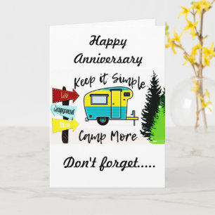 **HAPPY ANNIVERSARY** TO MY FAVORITE CAMPER Card
