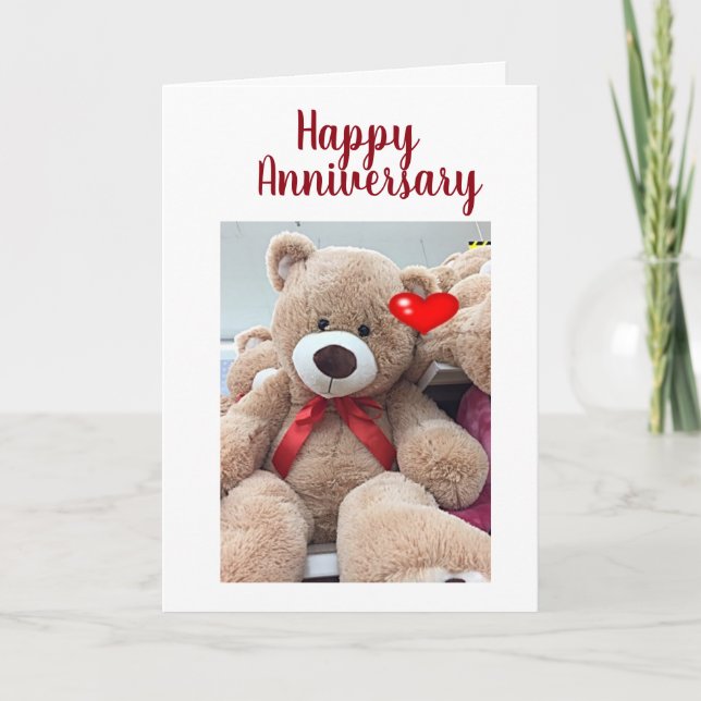 HAPPY ANNIVERSARY TO MY ***FAVORITE TEDDYBEAR*** CARD (Front)