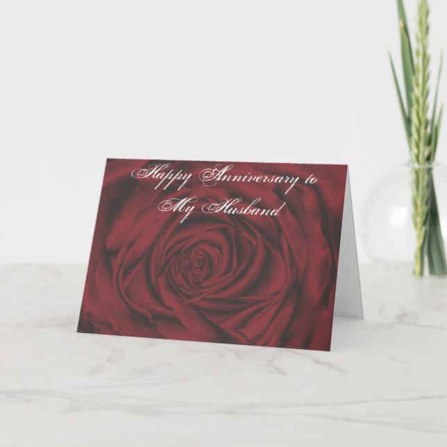Happy Anniversary to My Husband Card (Front)
