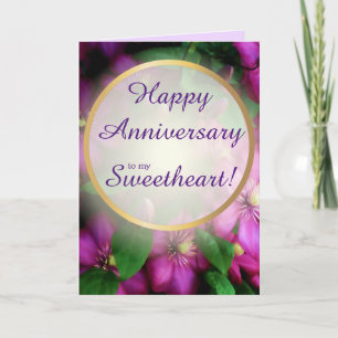 Happy Anniversary to my Sweetheart Romantic Card