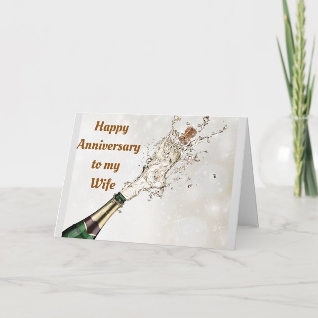 HAPPY ANNIVERSARY TO MY **WIFE** CARD (Front)