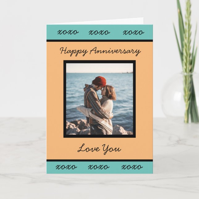 Happy Anniversary to you Add Your Photo  Card (Front)