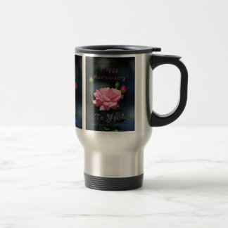 Happy anniversary travel mug