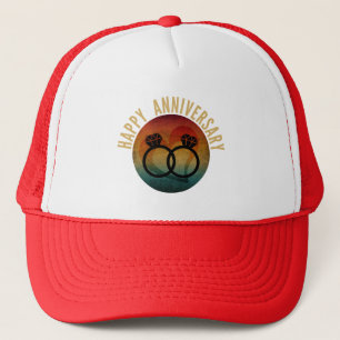 happy anniversary  trucker hat