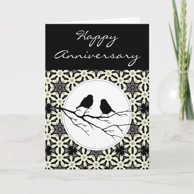 Happy Anniversary Two Birds of a Feather Card (Front)