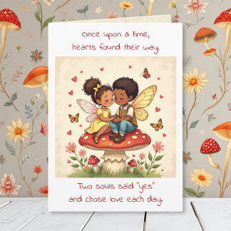 Happy Anniversary Vintage Cottage Core Fairy Poem Card