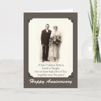 Happy Anniversary, Vintage couple, Humour, Funny Card