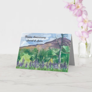 Happy Anniversary Wildflower Meadow Personalise Card