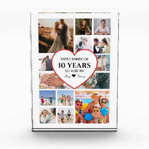 Happy Anniversary With Heart In Centre Photo Block