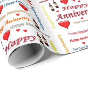 Happy Anniversary Wrapping Paper