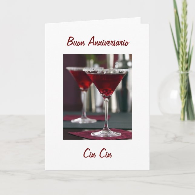 HAPPY ANNIVERSAY IN ITALIAN BUON ANNIVERSARIO CARD (Front)