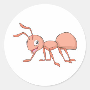 Happy Ant Classic Round Sticker