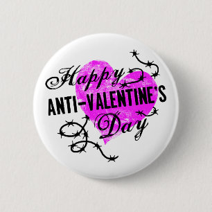 Happy Anti-Valentine's Day 6 Cm Round Badge
