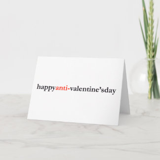 happy anti-valentine's day holiday card