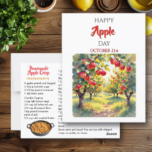 Happy Apple Day   October 21st Postcard