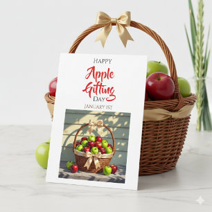 Happy Apple Gifting Day   January 1st Card