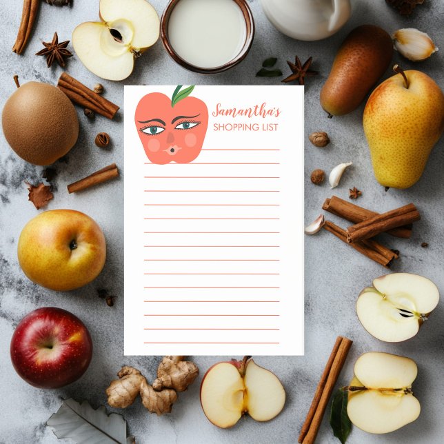 Happy Apple Grocery Shop List Meal Plan Post-it Notes (Happy Apple Grocery Shop List Meal Plan Post-it Notes
)