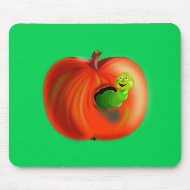 Happy Apple Mouse Mat (Front)