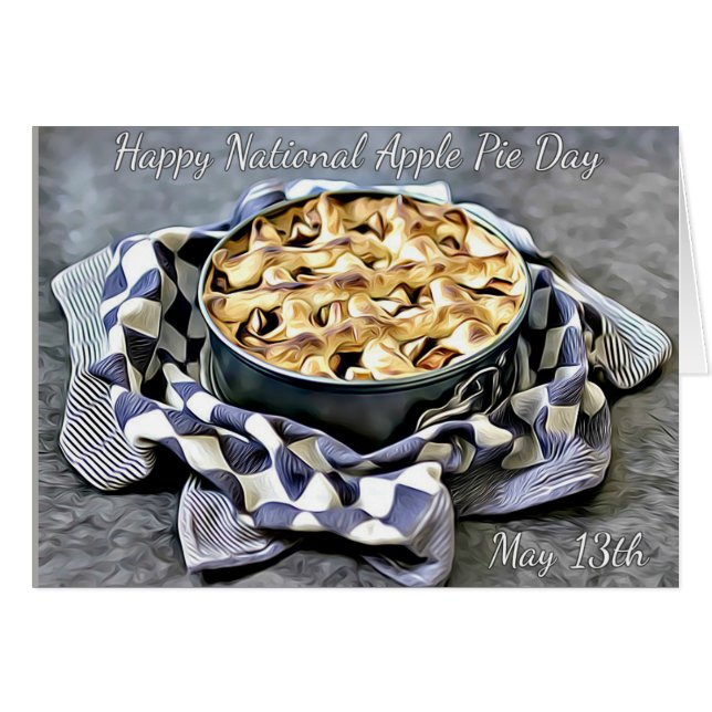 Happy Apple Pie Day Recipe Card (Front Horizontal)