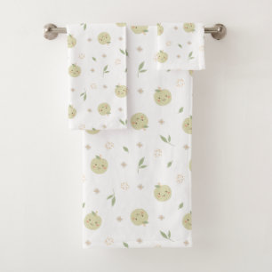 Happy Apples Pattern - Bath Towel Set