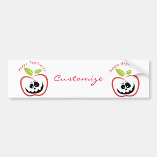 Happy Appleween Jack O'lantern Thunder_Cove Bumper Sticker