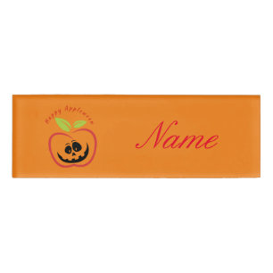 Happy Appleween Jack O'lantern Thunder_Cove Name Tag
