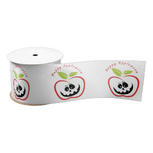 Happy Appleween Jack O'lantern Thunder_Cove Satin Ribbon