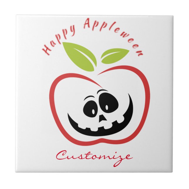 Happy Appleween Jack O'lantern Thunder_Cove Tile (Front)