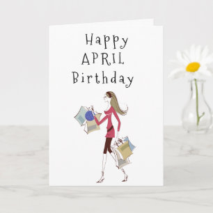 HAPPY ***APRIL*** BIRTHDAY FOR **HER** CARD