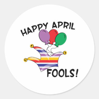 Happy April Fools Classic Round Sticker