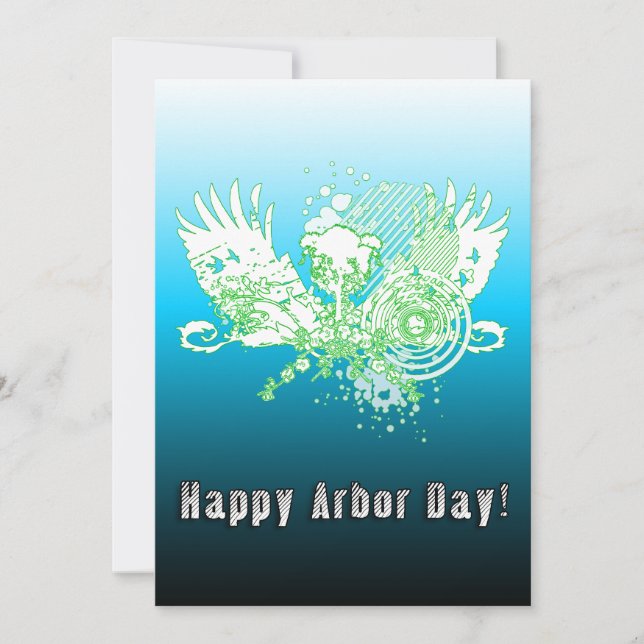 Happy Arbor Day hi-fi tree Invitation (Front)