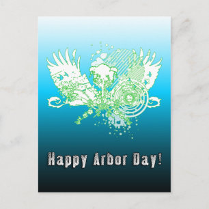 Happy Arbor Day hi-fi tree Postcard