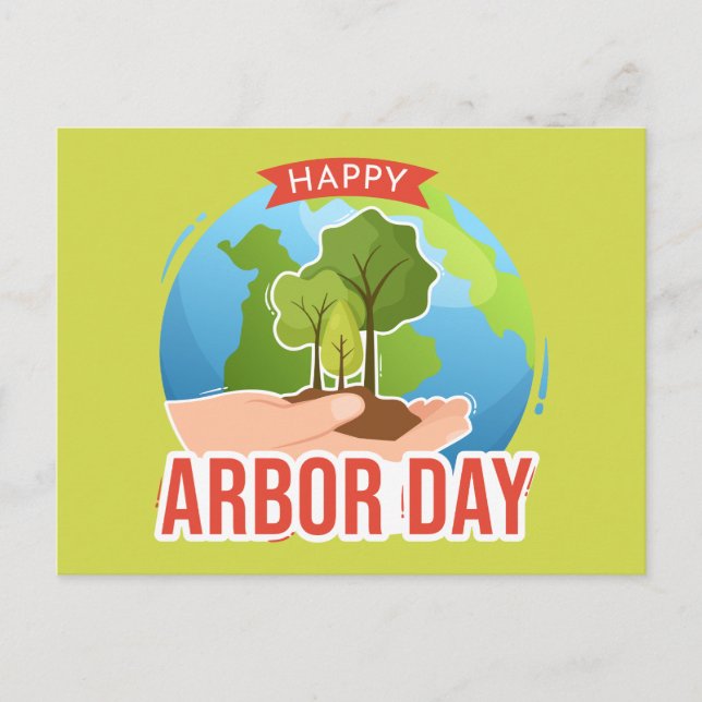 Happy Arbor Day Postcard (Front)