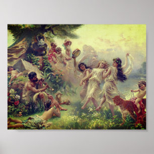 Happy Arcadia, by Konstantin Makovsky (1890) Poster