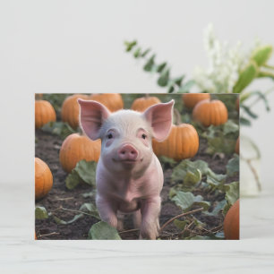 Happy As A Baby Pig In A Pumpkin Patch, Invitation