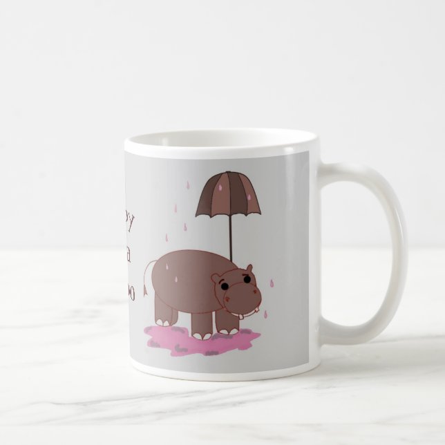 Happy as a Hippo Coffee Mug (Right)