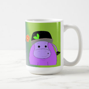 Happy as a Hippo - Purple Hippopotamus Coffee Mug