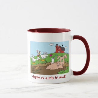Happy as a pig in mud! mug