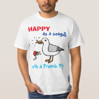 Happy As a Seagull with A French Fry beach lover