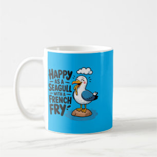 Happy As A Seagull With A French Fry Summer Vibes Coffee Mug
