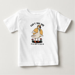 Happy As Can Be  Cute Happy Goose Baby T-Shirt