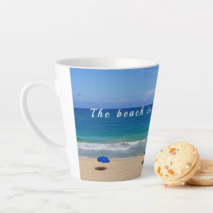 Happy at the Beach / Sea and Sand Latte Mug