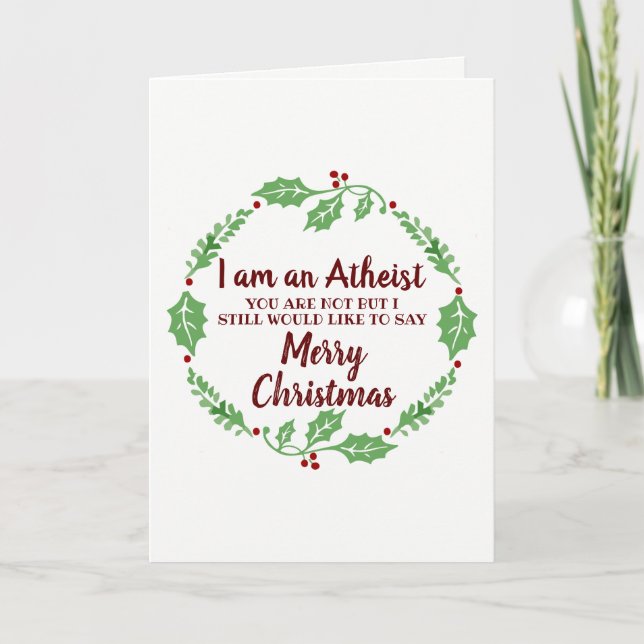 Happy Atheist Christmas Card (Front)