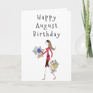 HAPPY ***AUGUST*** BIRTHDAY FOR **HER** CARD