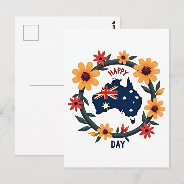 Happy Australia Day Postcard (Front/Back)