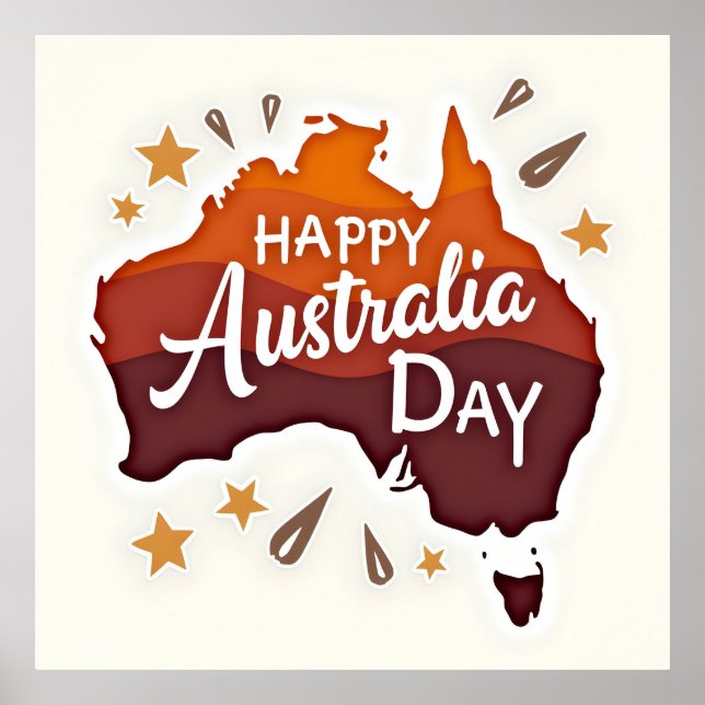 Happy Australia Day Poster (Front)